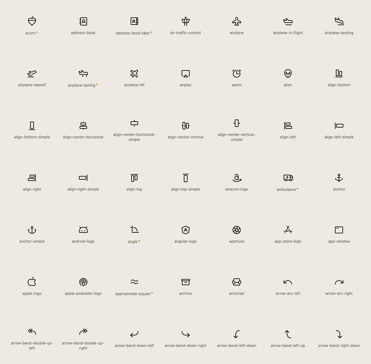 showcase of the icons pack